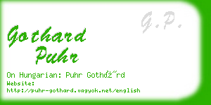 gothard puhr business card